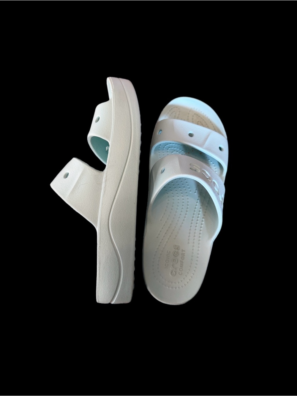 Crocs Baya Platform Sandals Women’s Size 9 Pure Water Aqua Blue